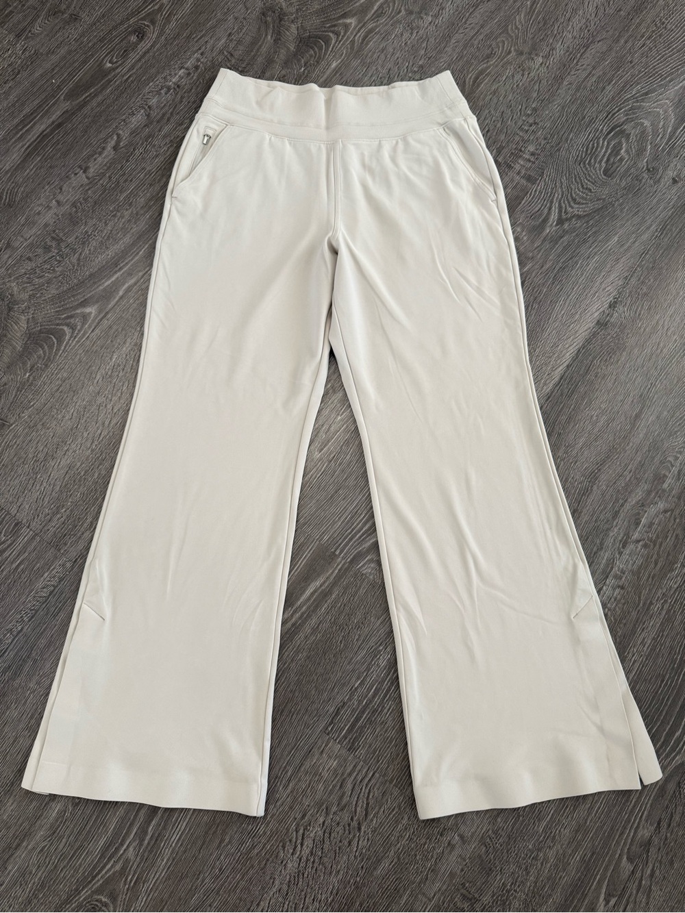 Athleta Cream Wide-Leg Pull-On Pants